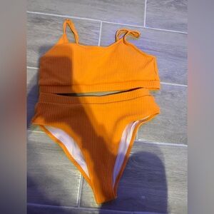 Large orange bathing suit